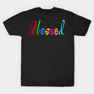 Blessed- Cursive - Back T-Shirt